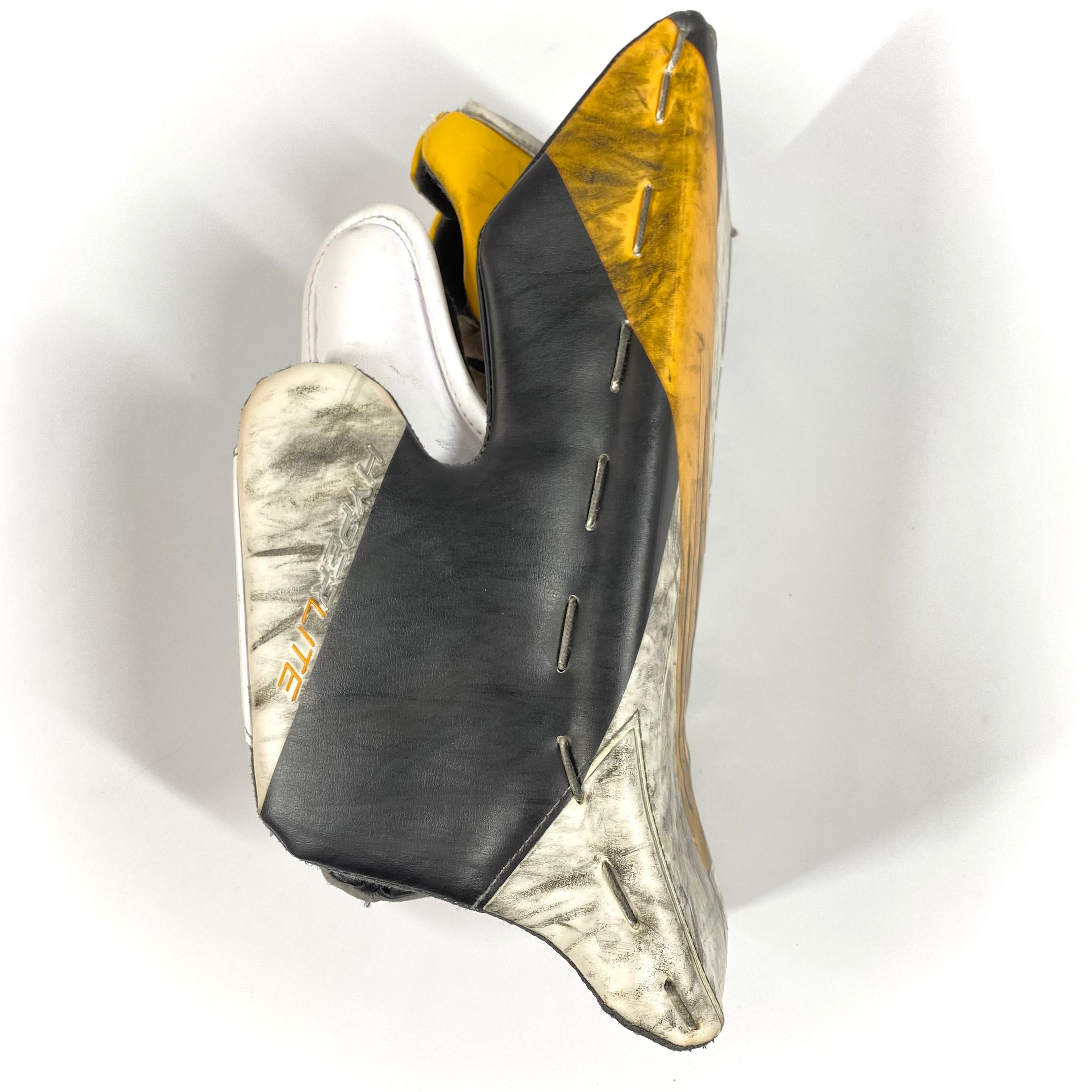 Bauer Vapor HyperLite - Bloqueur de gardien Pro Stock d'occasion (blanc/jaune/noir)